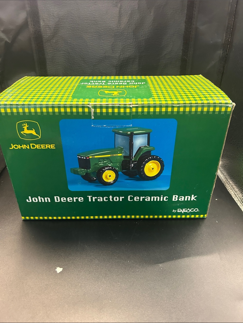 John Deere Green Tractor Ceramic Bank - Kids Toys